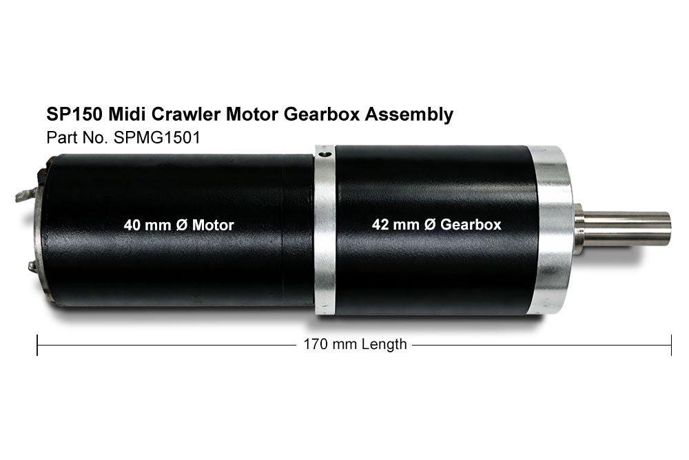 SP150 Midi Crawler Motor Gearbox Assembly